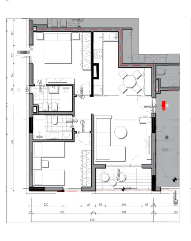 Apartament Ne Shitje 2+1 tek Liqeni i Thate (ID B120688) Tirane
