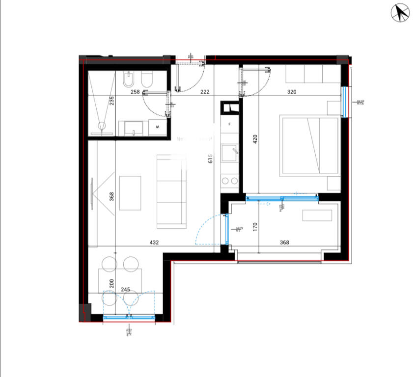 Shitet apartament 1+1 ne Santorini Residence 2, Dhermi