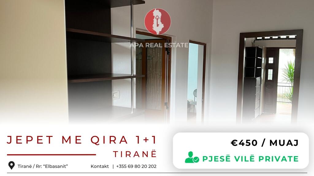FOR RENT APARTMENT 1+1 LOCATION Elbasan Street