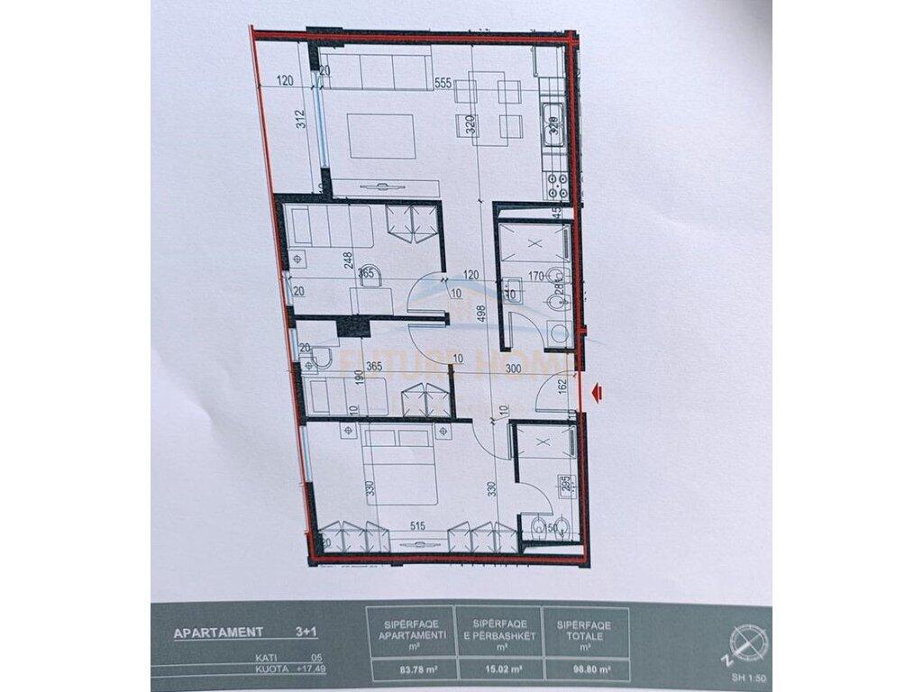 Shitet, Apartament 3+1+2 + Post Parkimi, Univers City