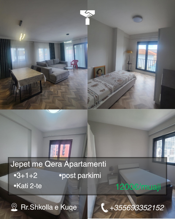 For Rent Apartment 3+1+2 + Parking Space, near Shkolla e Kuqe.
