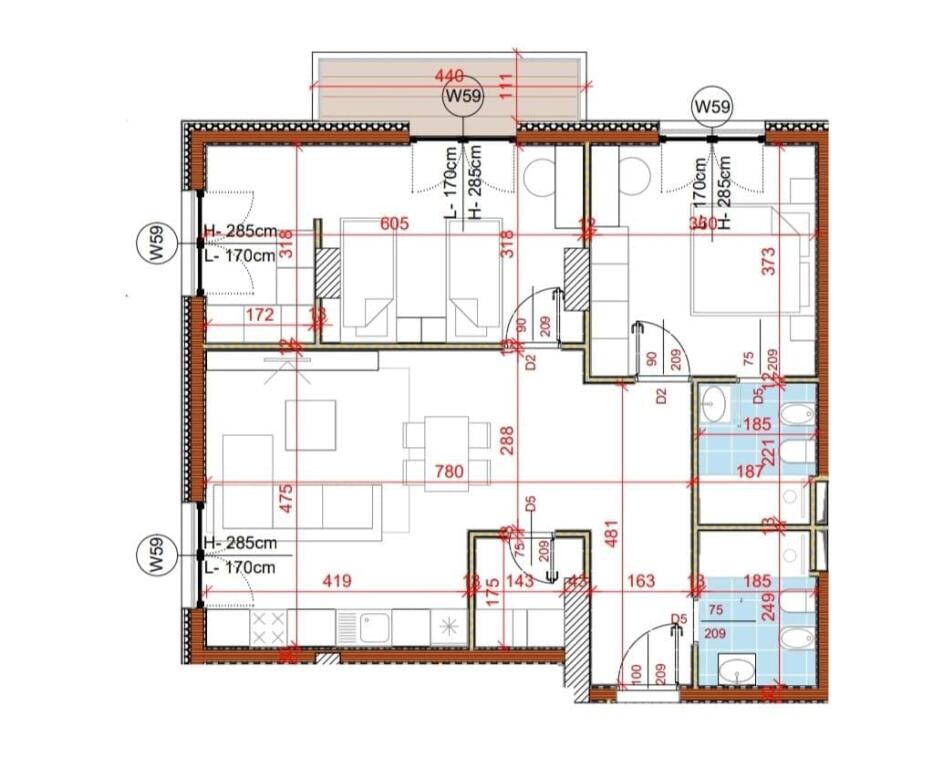 Materniteti Ri Shitet Apartament 2+1+2