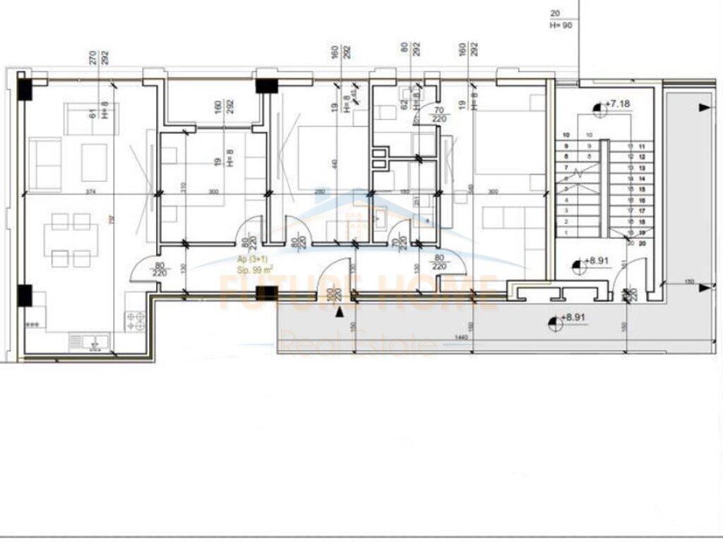 Rent, Apartment 2+1+2 (For Office or Residence), Kavaja Street, Behind SQ21, Tirana