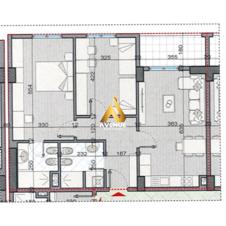 SHITET APARTAMENT 2+1+2 RESIDENCA ALBA, ASTIR TIRANE