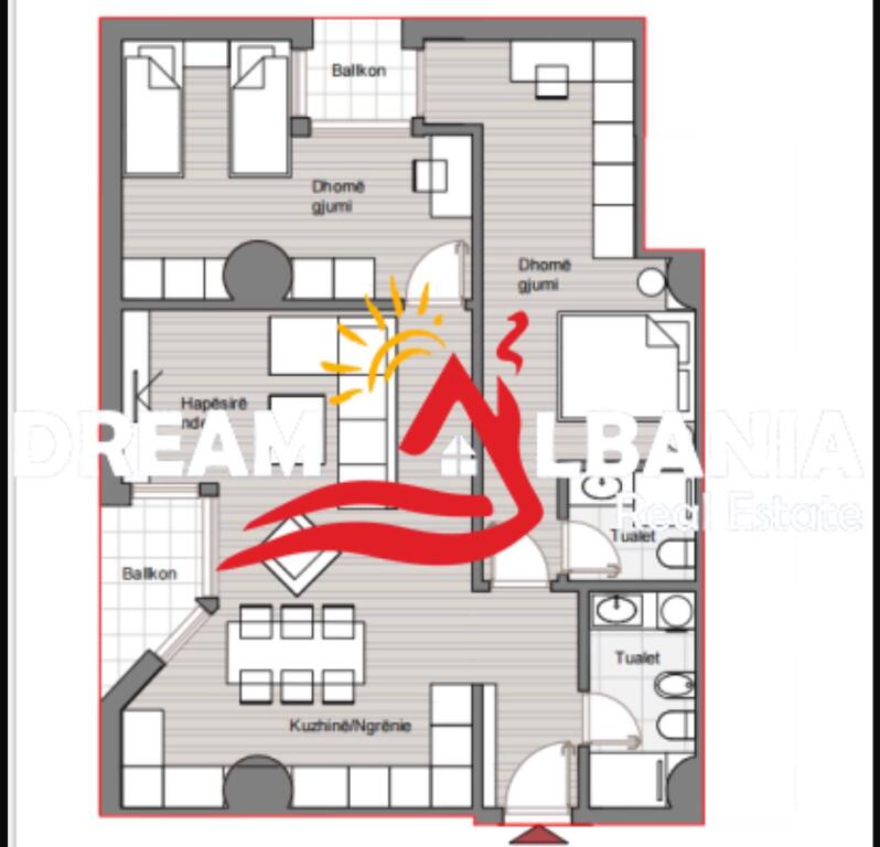 OKAZION! Apartament 2+1+2 ne Shitje prane Zogut te Zi ne Tirane (ID 41211783)