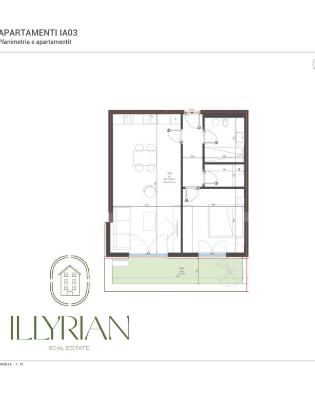APARTMENT FOR SALE IN VILLAGE SQUARE DHERMI VLORE