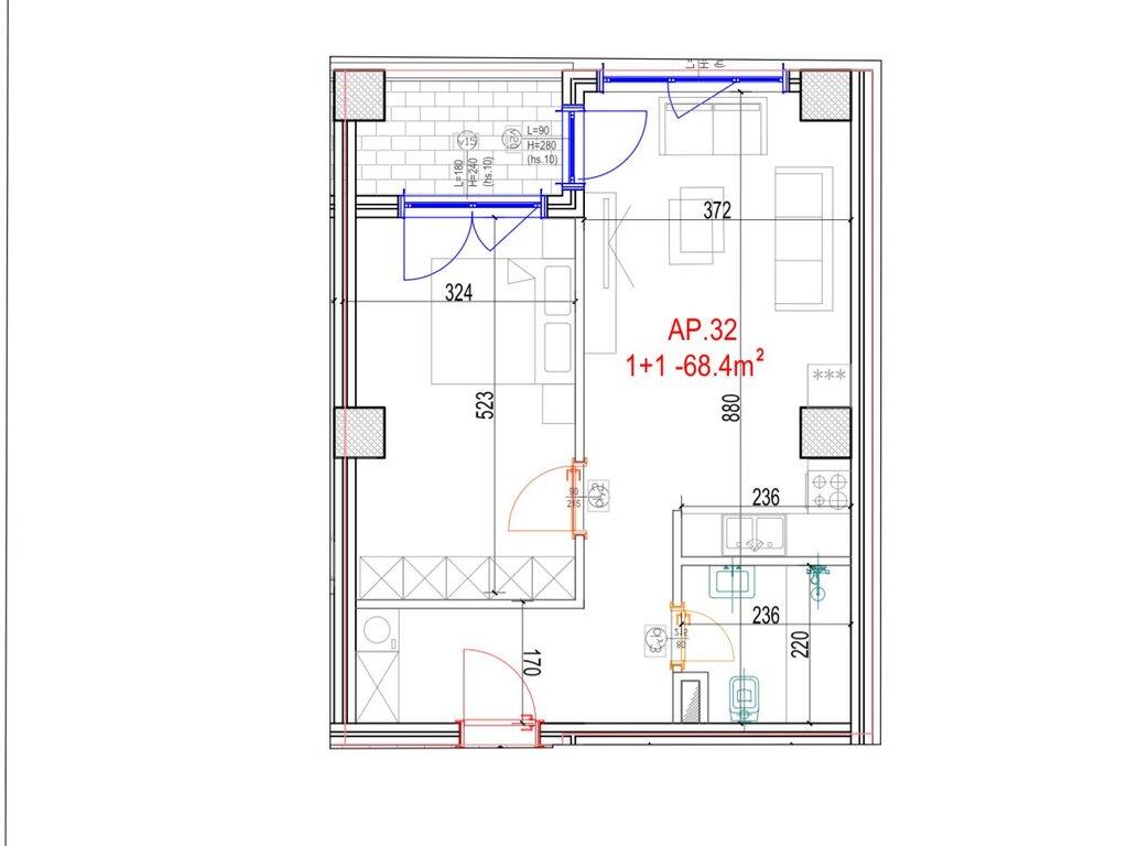 For sale, Apartment 1+1, Don Bosco, Tirana