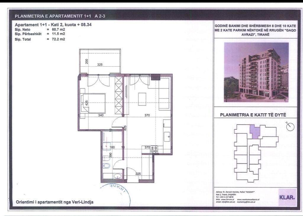 For sale Apartment 1+1 at VIVA Complex, behind Globit!