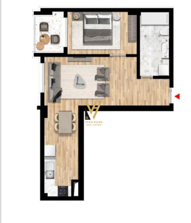 SHITET APARTAMENT 1+1 NE GOLEM, ADRIATIC GARDEN RESIDECES