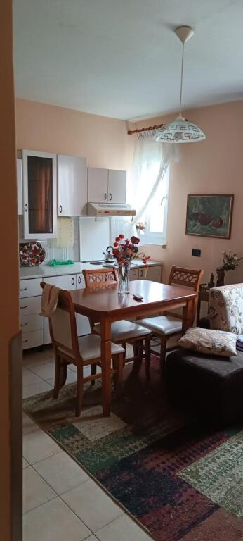 An apartment 2+1 is for rent near the center in Tirana.