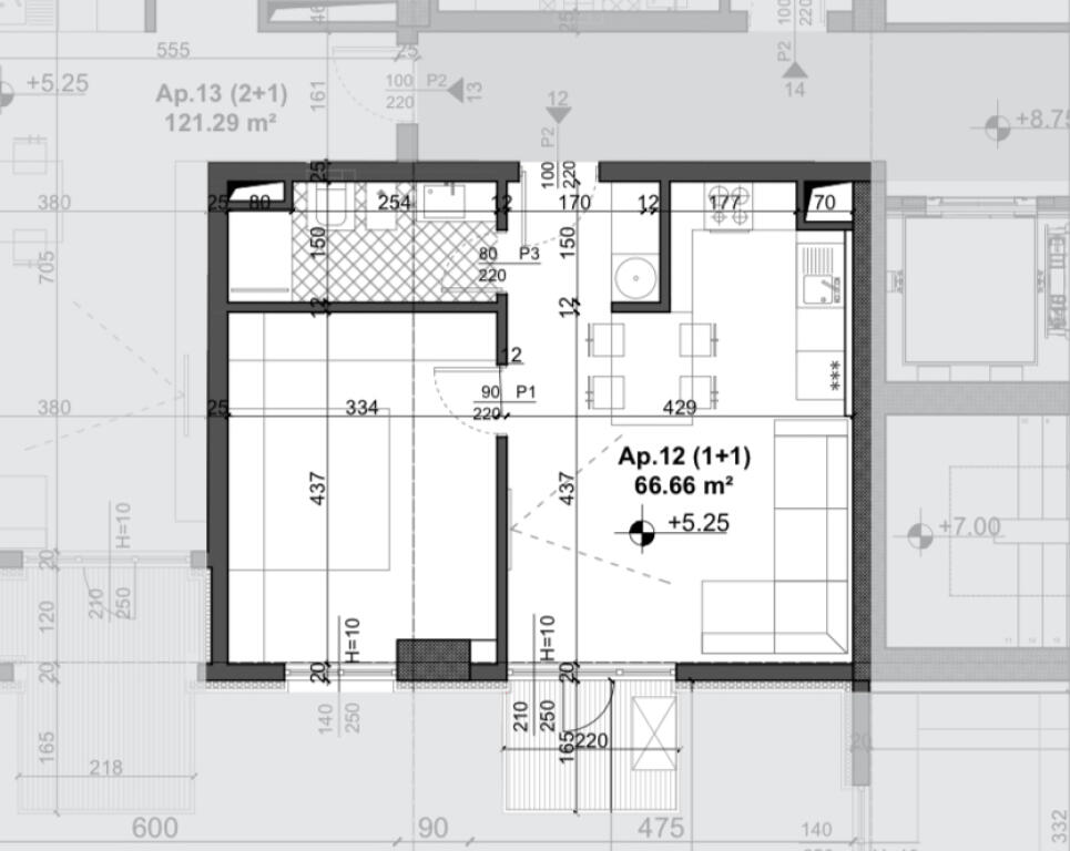 For sale 1+1 apartment at Fusha Avacionit with parking space