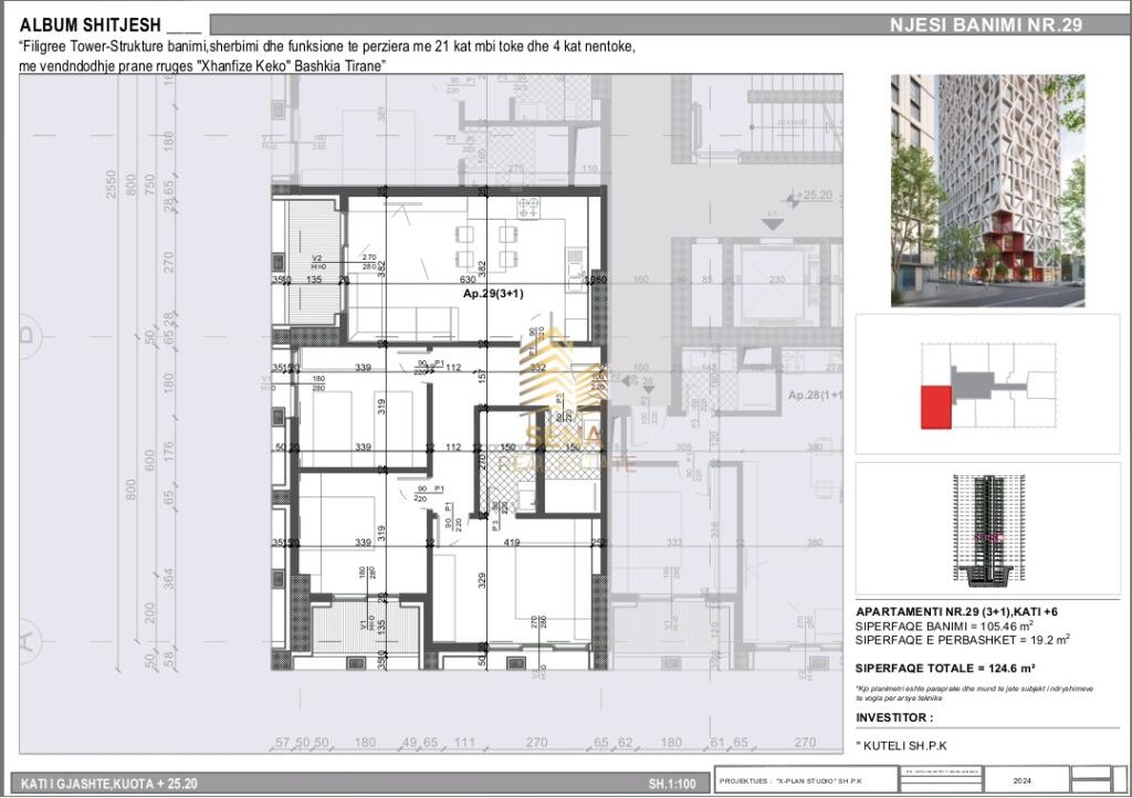 Shitet, Apartament 3+1+2+2Blk, Xhamllik – ish Profarma, i diskutueshëm.