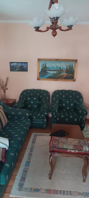 An apartment 2+1 is for rent near the center in Tirana.