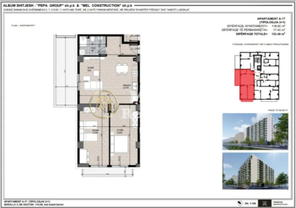 For sale Apartment 2+1, former Aviation Field