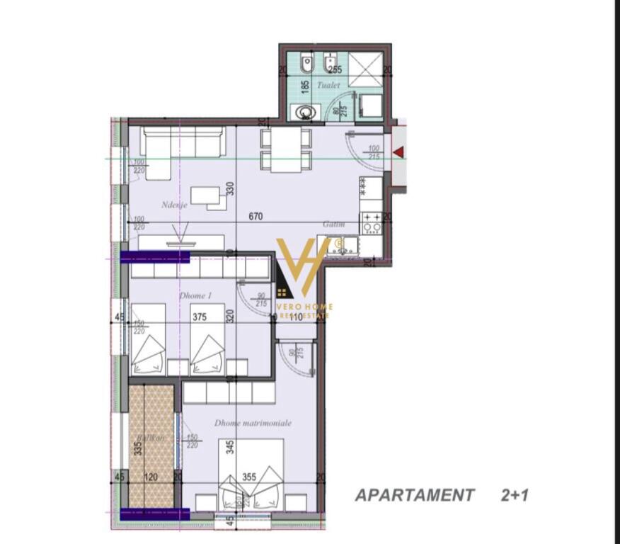 SHITET APARTAMENT 2+1 TEK RRUGA 28 NENTORI, ISH DOGANA