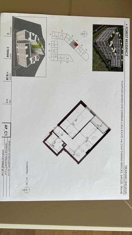 For sale 1+1 apartment, Forest Residence, Shkoze.