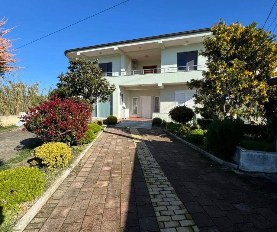 For sale a 2-story villa in a quiet area of the village, with quick access to the center, Kavajë.