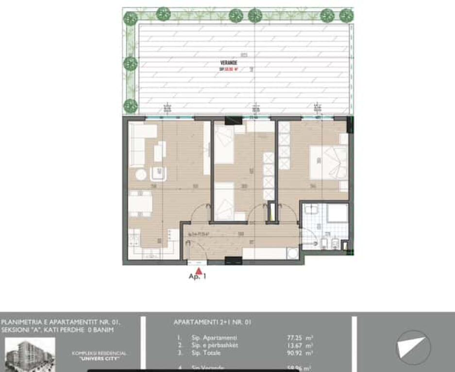 FOR SALE APARTMENT 2+1 "UNIVERS CITY"
