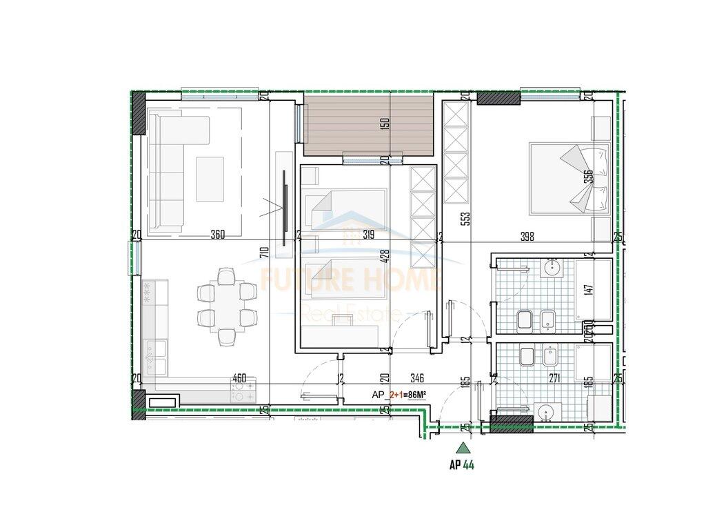 For sale Apartment 2+1, Paskuqan