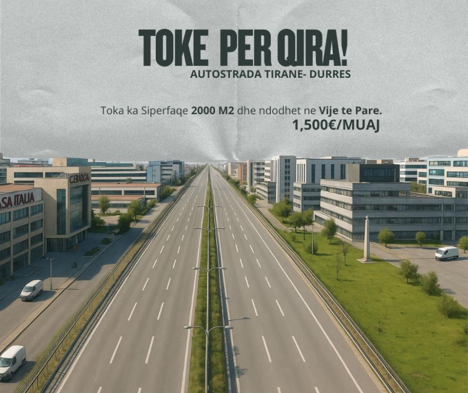 Land for rent, Tirana-Durres Highway