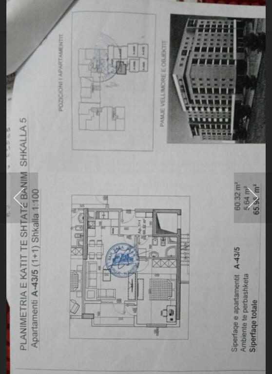 (Vila L) Shitet apartament 1+1 i sapo mobiluar dhe i pa banuar me pare ne Astir