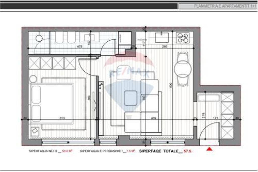 Apartament 1+1 për shitje, Pranë Liqenit Tiranës.