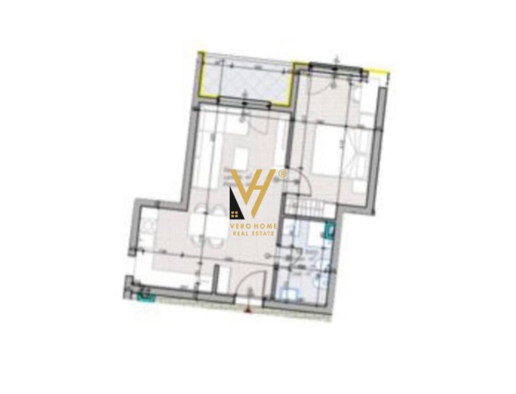 SHITET APARTAMENT 1+1 TE STACIONI TRENIT, KOM. ALUNA