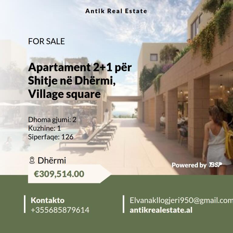APARTAMENT PER SHITJE 2+1 DHERMI