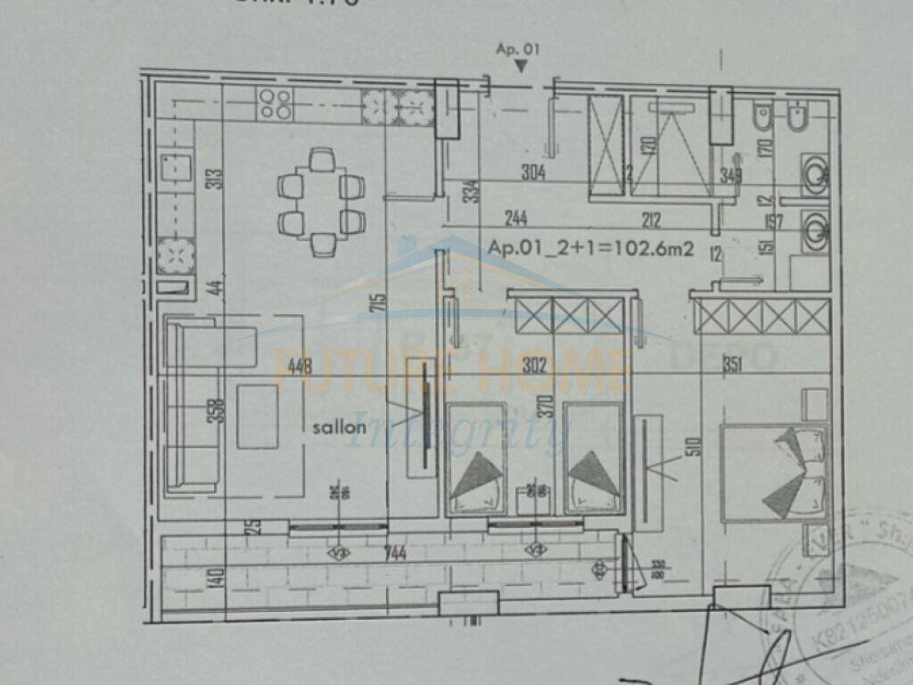 For sale, Apartment 2+1, Color Splash Residence, Tirana.