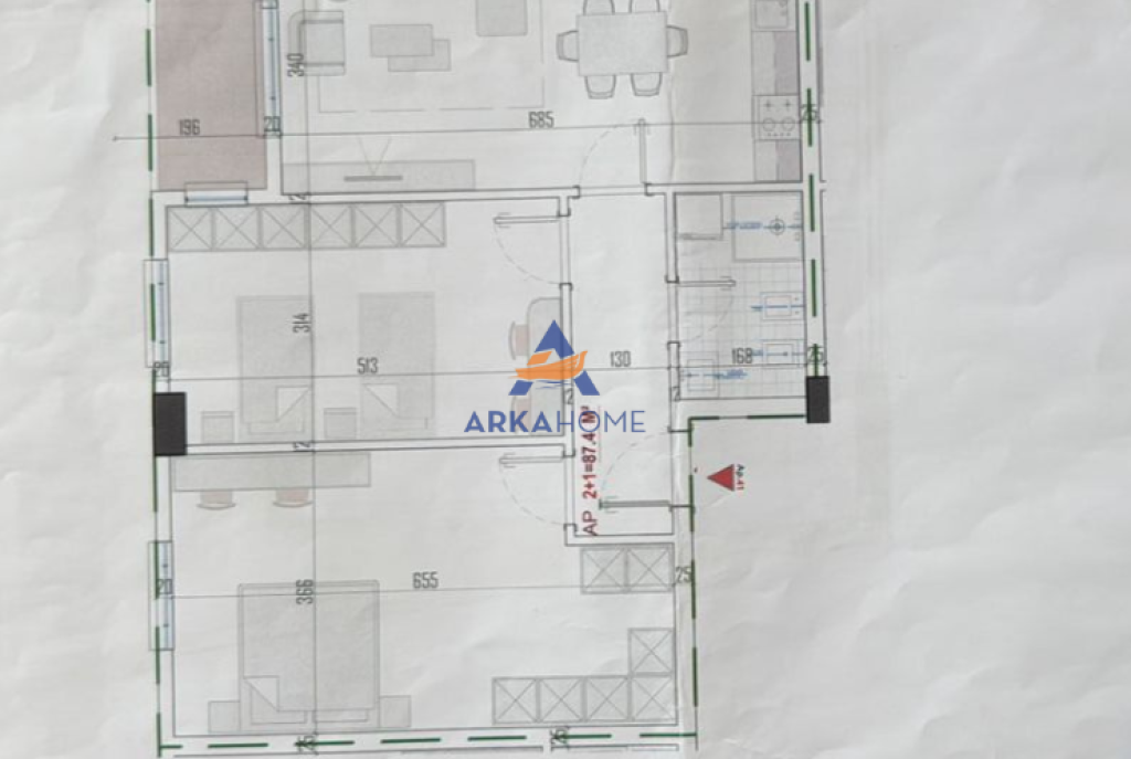 SHITET APARTAMENT 2+1+ BALLKON TE ALBULENA RESIDENCE, LIDHJA E PRIZRENIT, PASKUQAN