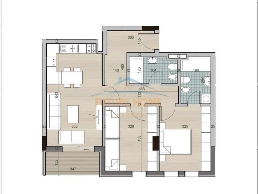 Shitet Apartament 2+1 – Univers City, Tiranë