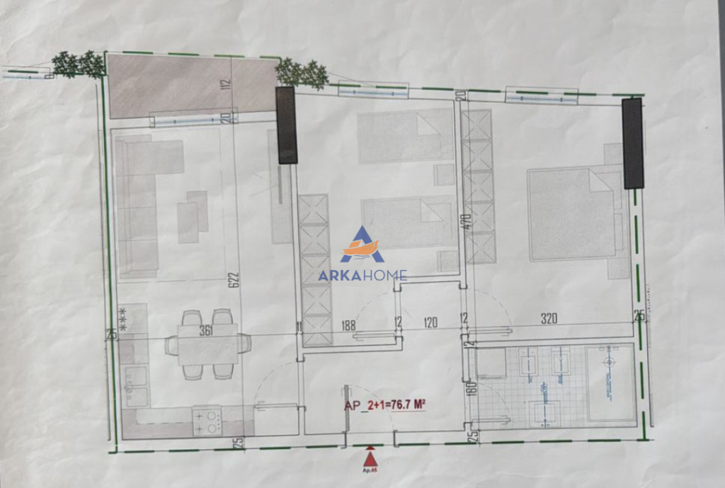 SHITET APARTAMENT 2+1+BALLKON TE ALBULENA RESIDENCE, LIDHJA E PRIZRENIT, PASKUQAN