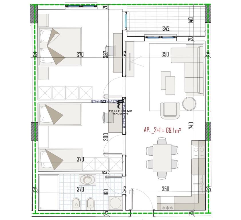 SHITET APARTAMENT 2+1 PASKUQAN