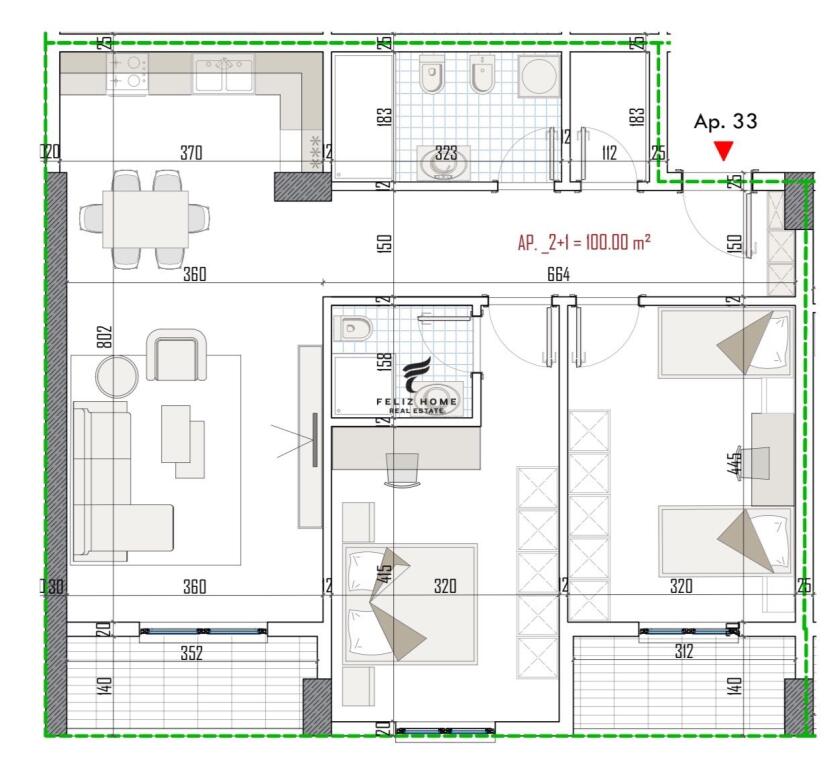 SHITET APARTAMENT 2+1 PASKUQAN