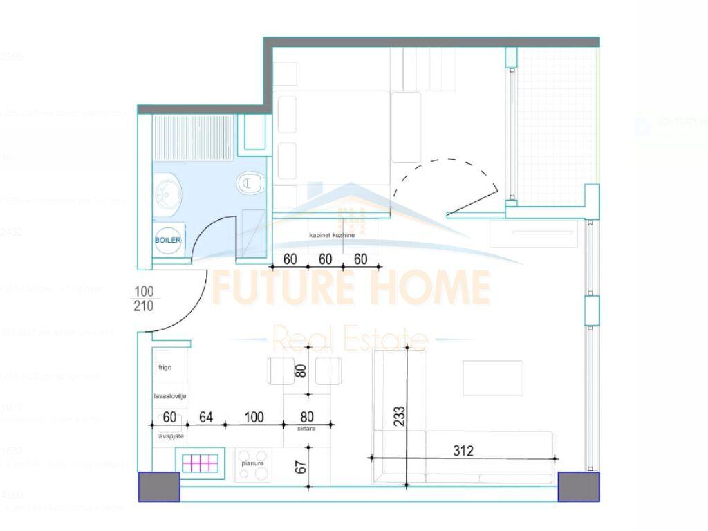 Shitet Apartament 1+1, Scanderbeg Residence
