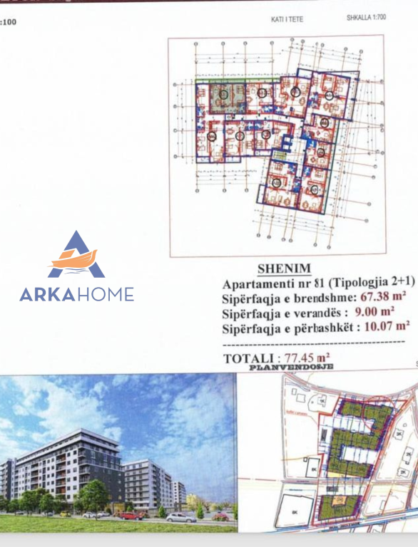 FOR SALE APARTMENT 2+1+VERANDA, IN "PASKUQAN"