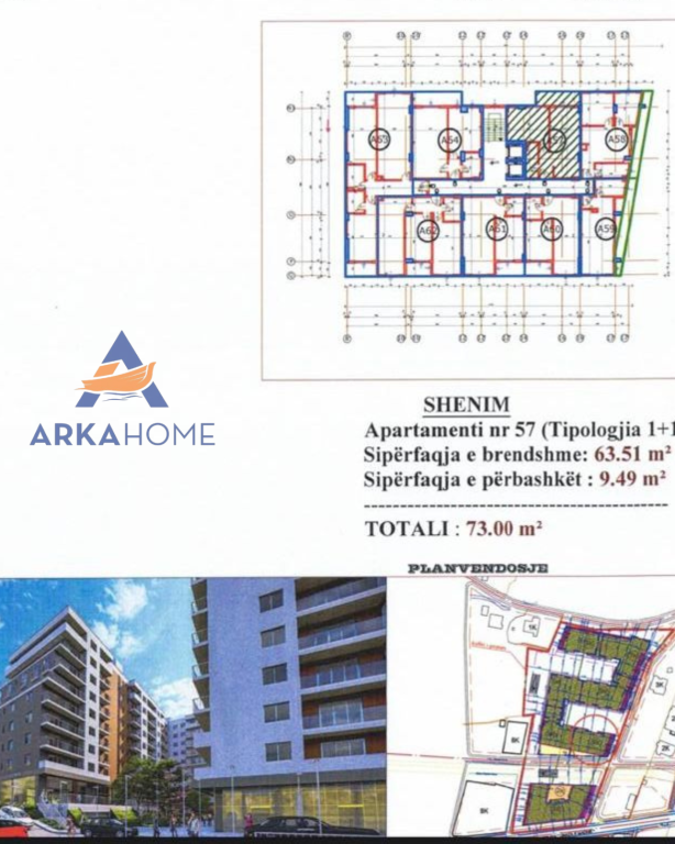 APARTMENT FOR SALE 1+1+VERANDA IN "PASKUQAN".
