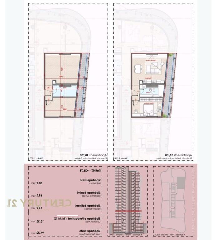 EKSKLUZIVE SHITET APARTAMENT 1+1+Ballkon TEK TOP SEVEN TOWER