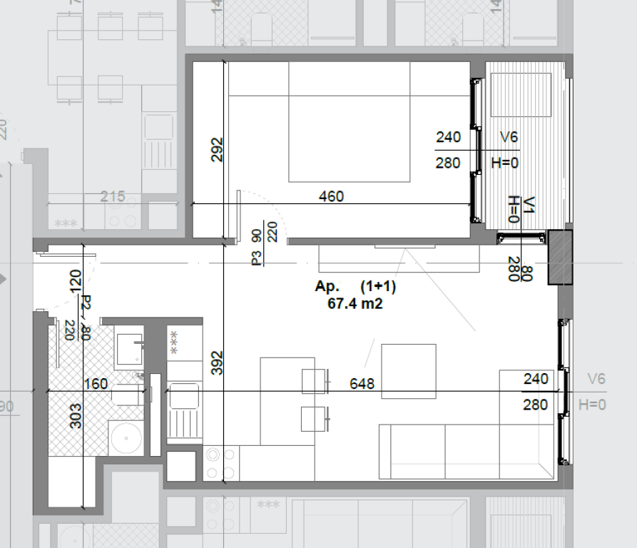 Cmim Okazion! Shitet apartament 1+1, tek Quad Residence, Pedonalja e Re, Kamëz.