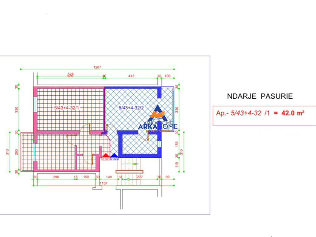 IN VENDITA MONOLOCALE 42M2 "MYSLYM SHYRI".