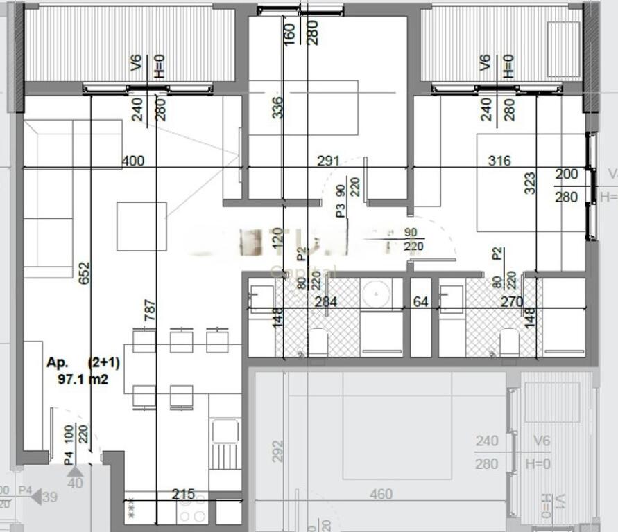 OKAZION!!! Shitet apartament 2+1+2, tek Quad Residence, Pedonalja e Re, Kamëz.