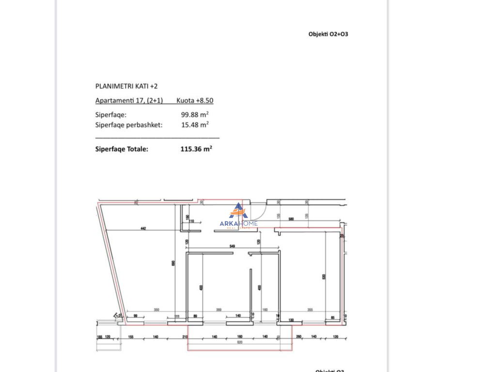 FOR SALE APARTMENT 2+1 "TEK PORTA E RE,TEG " 176,000 EURO