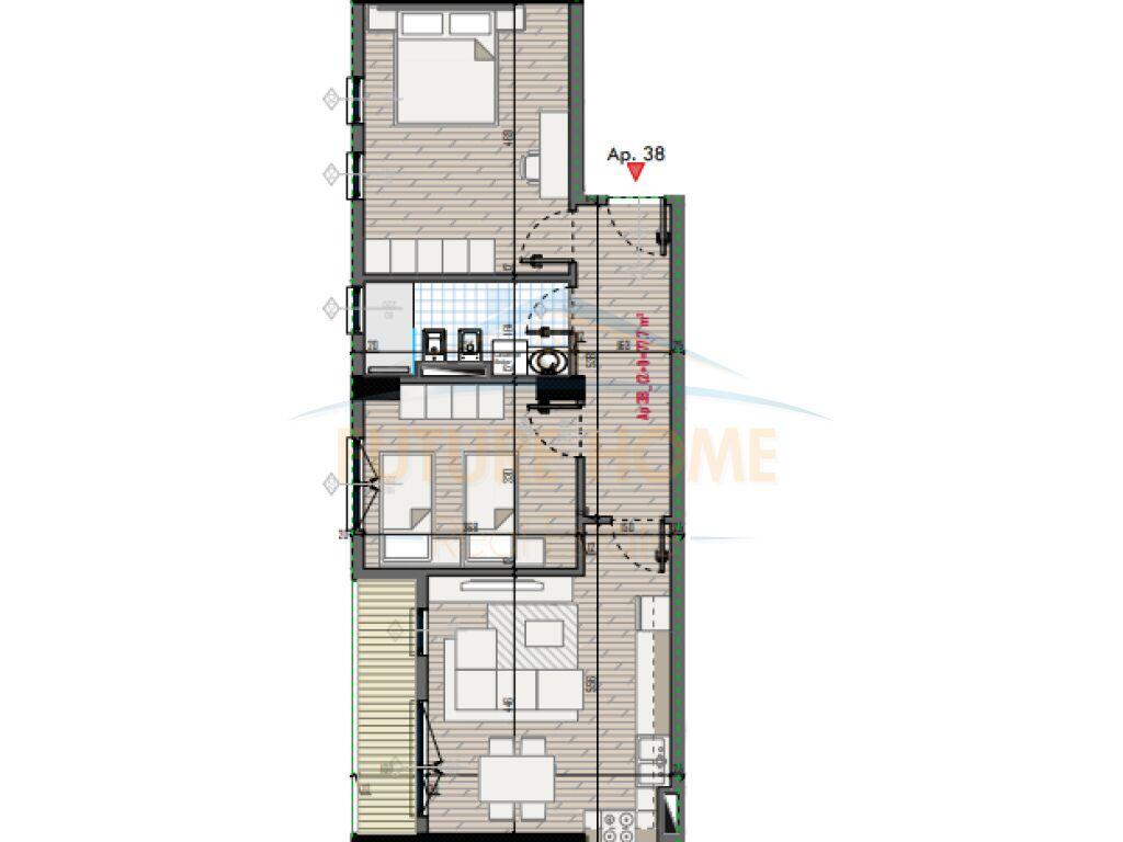 Shitet, Apartament 2+1+Post Parkim, Kompleksi Univers City