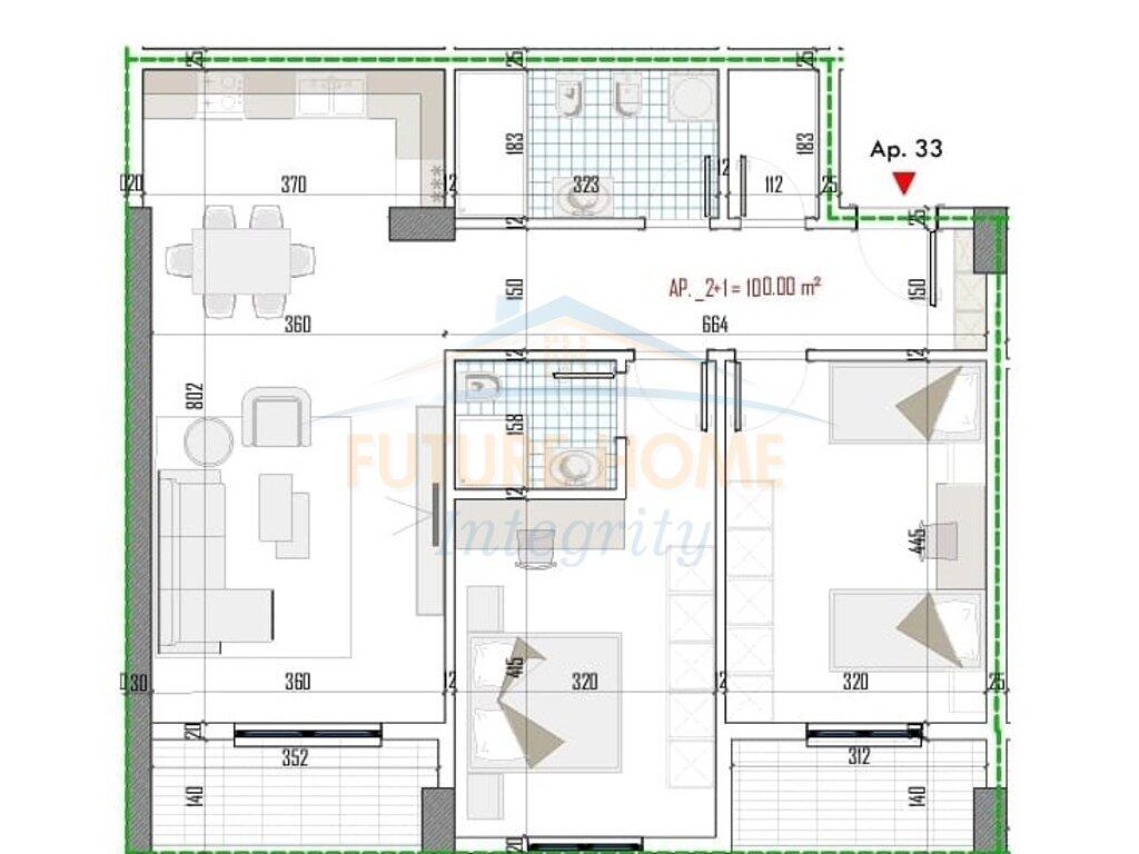 In vendita, Appartamento 2+1+2, Apollo Residence, Tirana