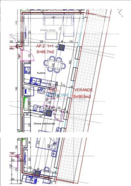 Apartament 1+1+Verande ne Shitje te Grandi Tirane