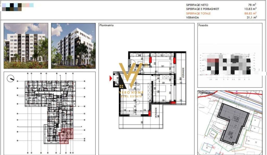 IN VENDITA APPARTAMENTO 2+1+BLK A PLATINIUM 2, PASKUQAN 105.000 EURO