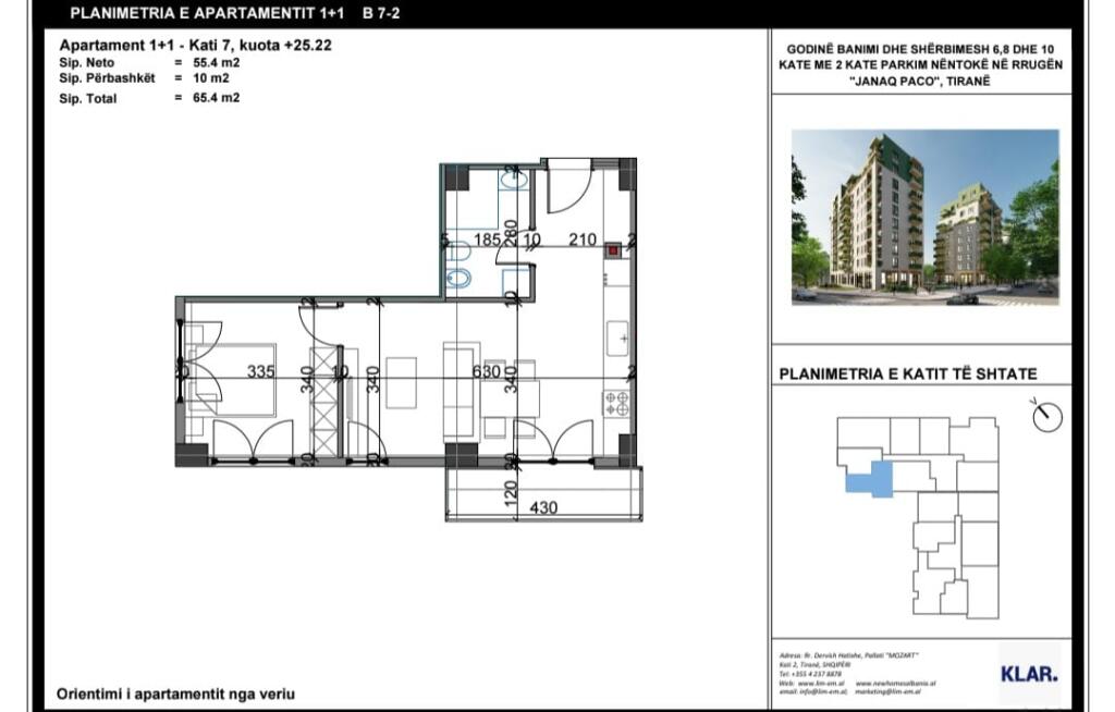 🏡 Shitet Apartament 1+1 në Kompleksin Viva