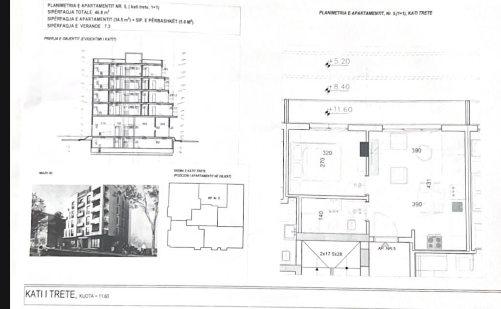 Apartment 1+1 for Sale Golem, Construction 2025