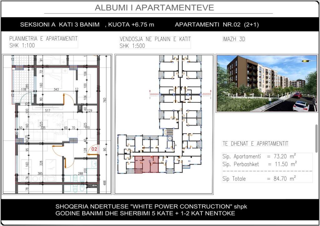 Appartamento 2+1 in vendita, 79.600 Euro con una superficie di 84,7 m2 a Paskuqan