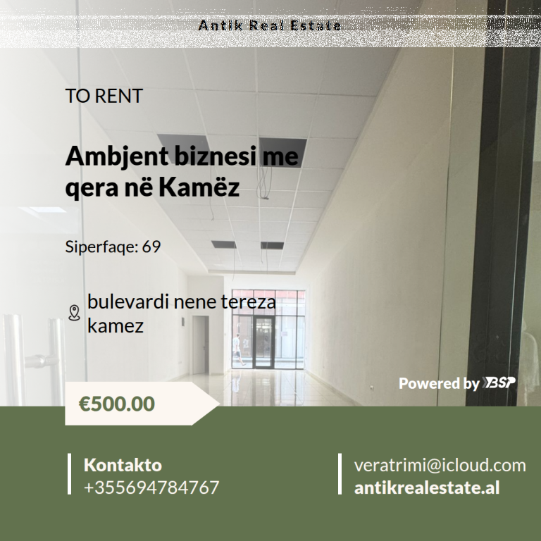 BUSINESS PREMISES FOR RENT IN KAMEZ